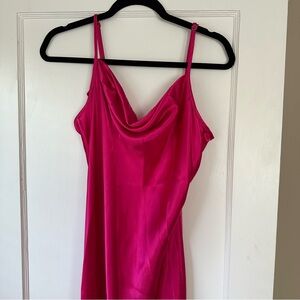 Bebe Fuchsia Cowl Neck Dress